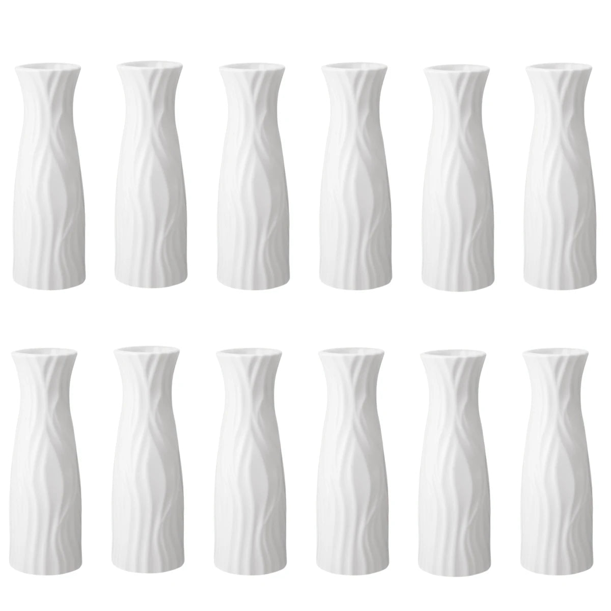 6-20Pack Plastic Flower Vases Bulk Small Nordic Floral Vases Unbreakable Bud Vase for Table Centerpiece Wedding Party Decor