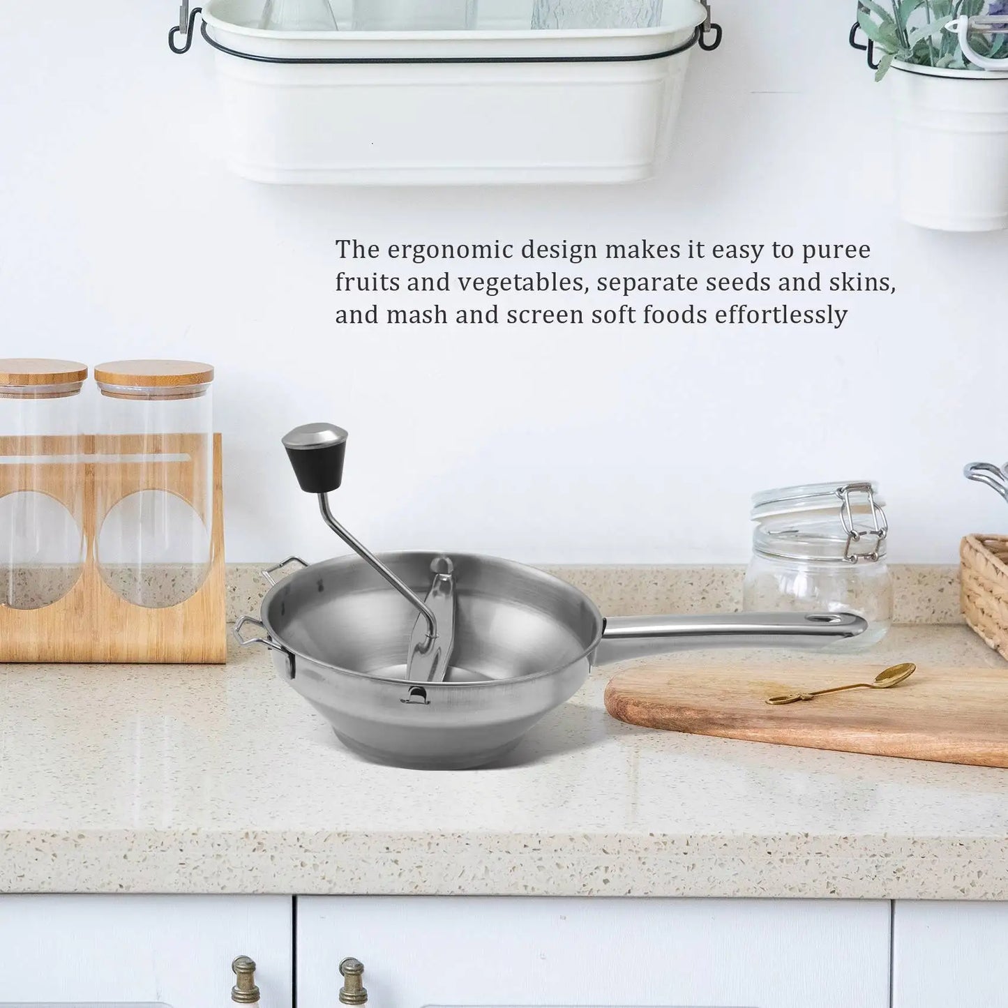 Stainless Steel Rotary Food Mill Great for Making Puree or Soups of Vegetables Tomatoes Creative Home Kitchen Tools
