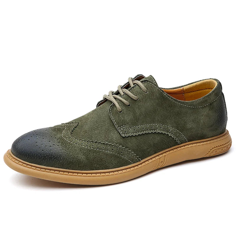 Spring Autumn Mens Brogue Shoes British Casual Business Formal Dress Footwear Classic Man Casual Leather Shoes Mens Leather Shoe