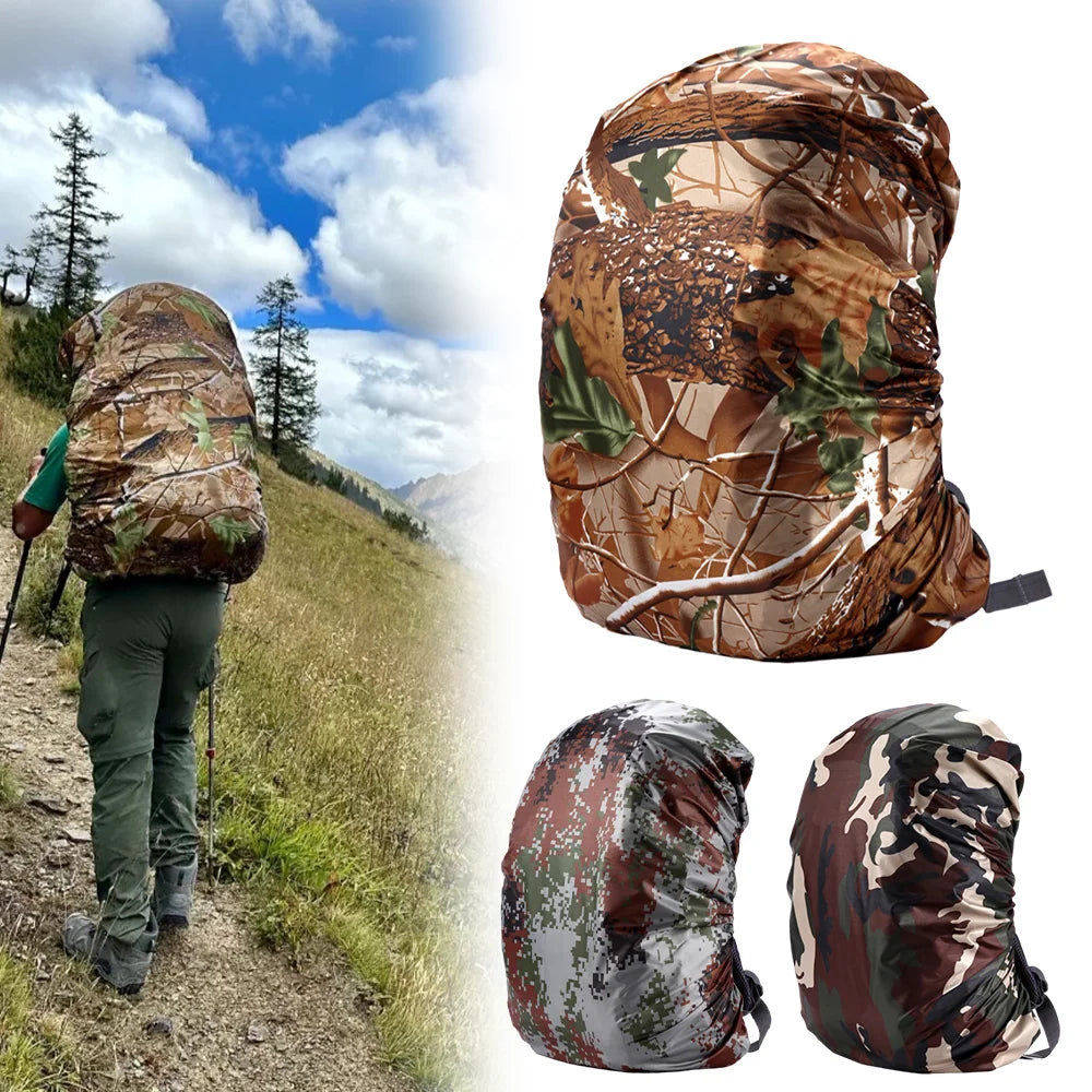 Tactical Waterproof Backpack Cover Dustproof Sports Bags Rain Cover Outdoor Hiking Camo Backpack Protective Cover 35-80L