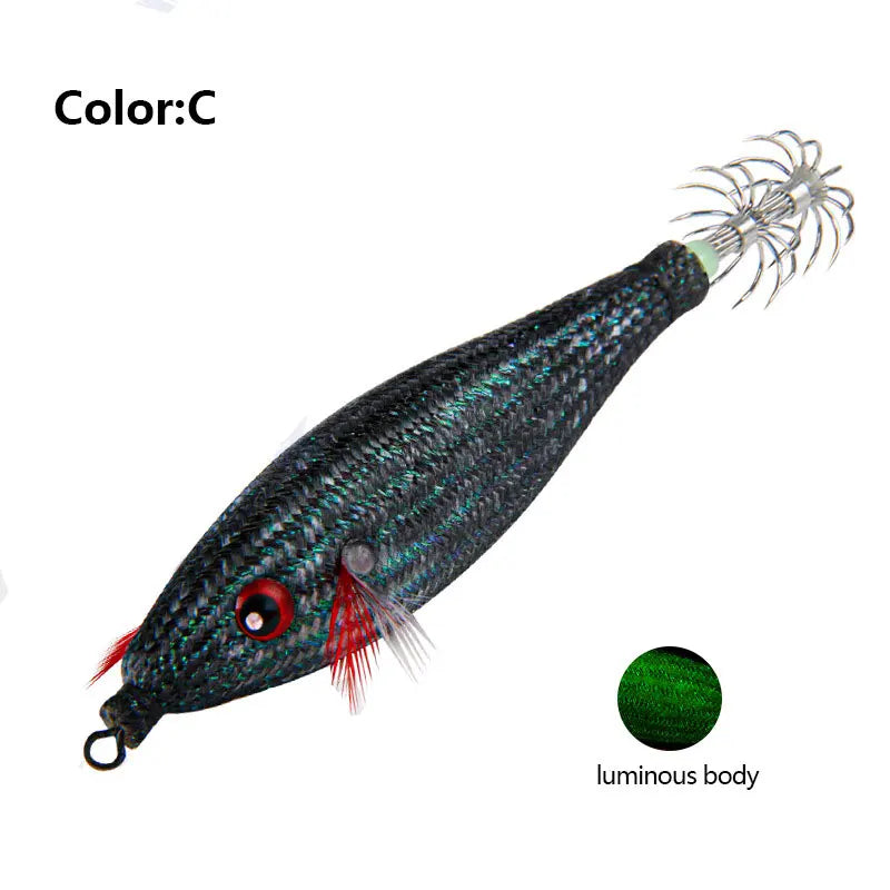 Fishing Accessories 78Mm 10G Floating Squid Jig Jigging Fishing Lure Artificial Plastic Squid Hook for Sea Boat Fishing Tools