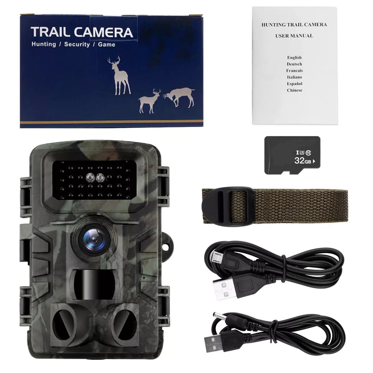 Hunting Trail Camera 58MP IP66 PR700 HD Game Night Vision Motion Activated Trigger Security Cameras Outdoor Wildlife Photo Traps