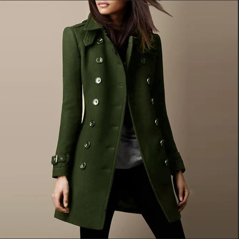 Autumn and Winter Double-breasted Casual Jacket Women's Clothing