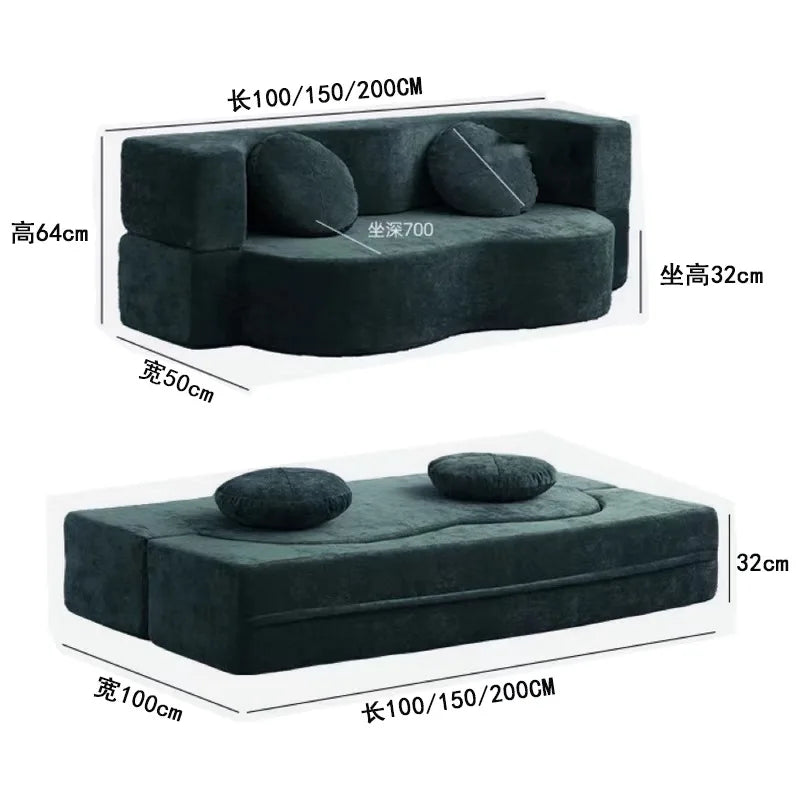 Living Room Sofas Vacuum Compression Sofa Pure Sponge Single Multifunctional Foldable Special Shaped Sofa Bed Furniture