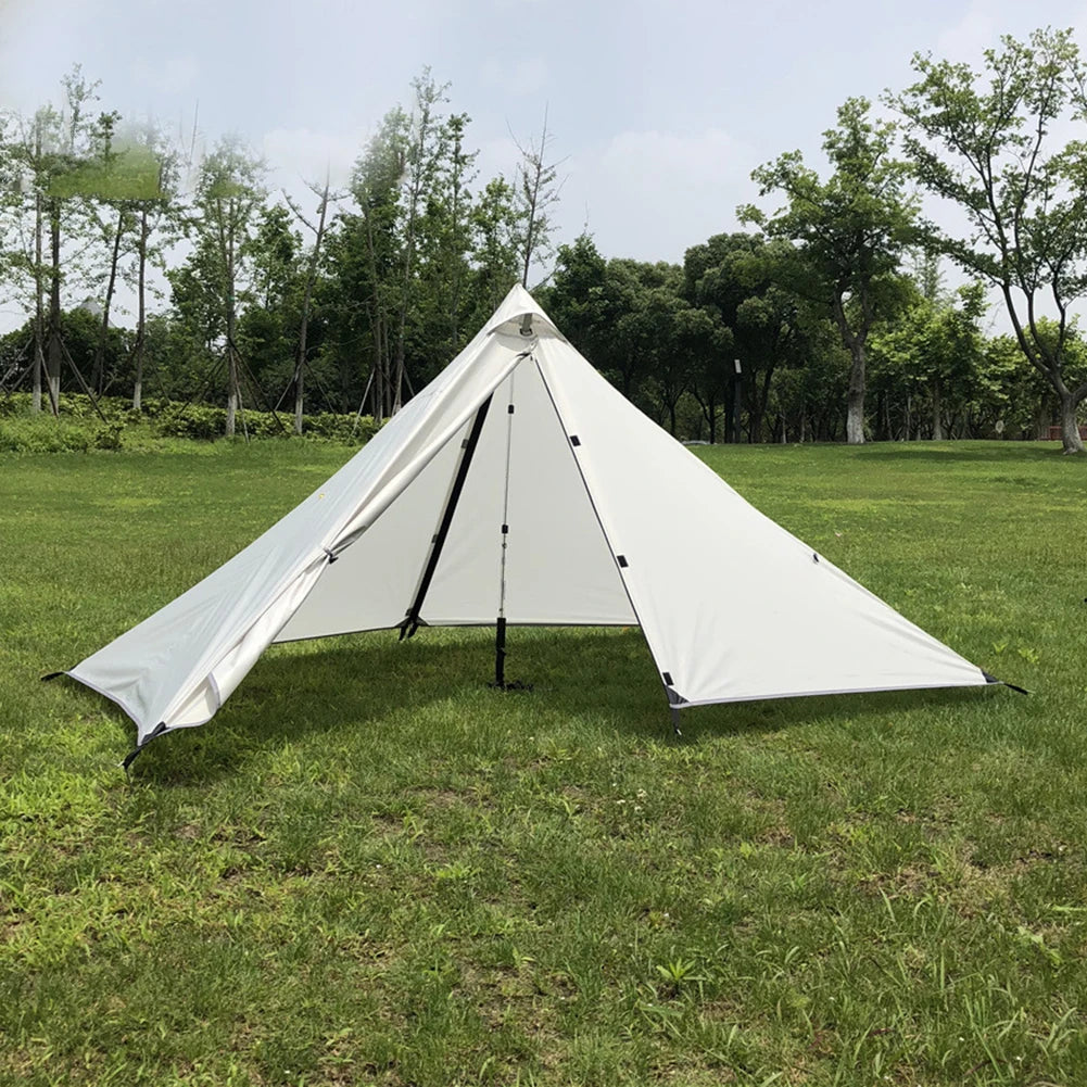 Ultralight Pyramid Camping Tent Rodless Pyramid Tent For Single Person 210T Cloth Outdoor Camping Hiking Tent Accessories