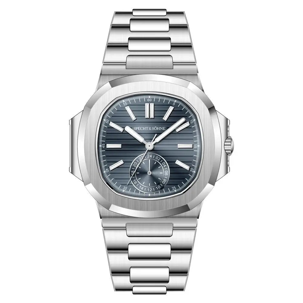 Specht & Söhne Watches Men Classic 5980 Japan VH60 Movt Luminous AR Coating Leather Crystal Steel Quartz Watches 50M Waterproof