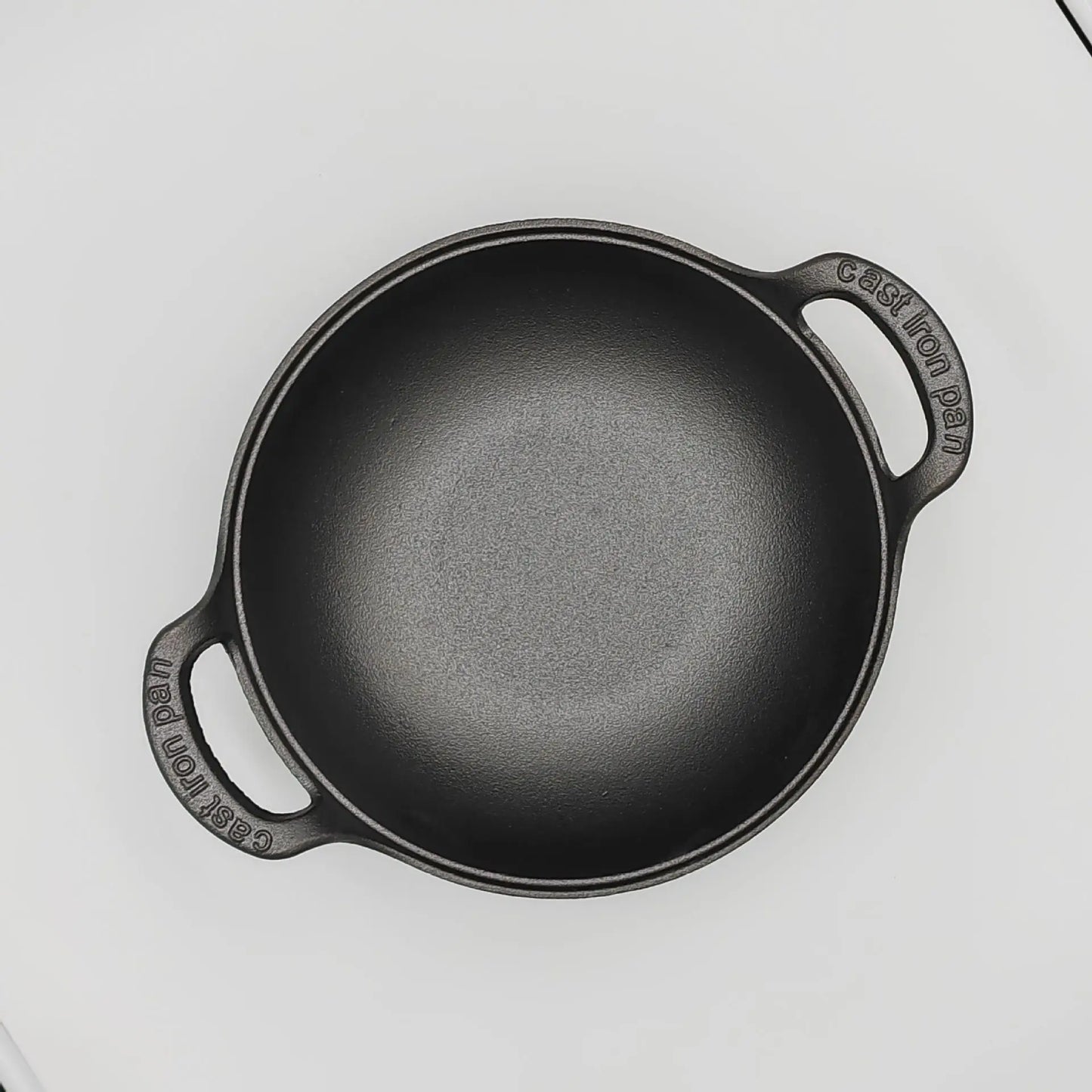 Cast iron pot, thickened double ear stew pot, soup pot, household small stir fry pot, uncoated non stick flat bottomed pan