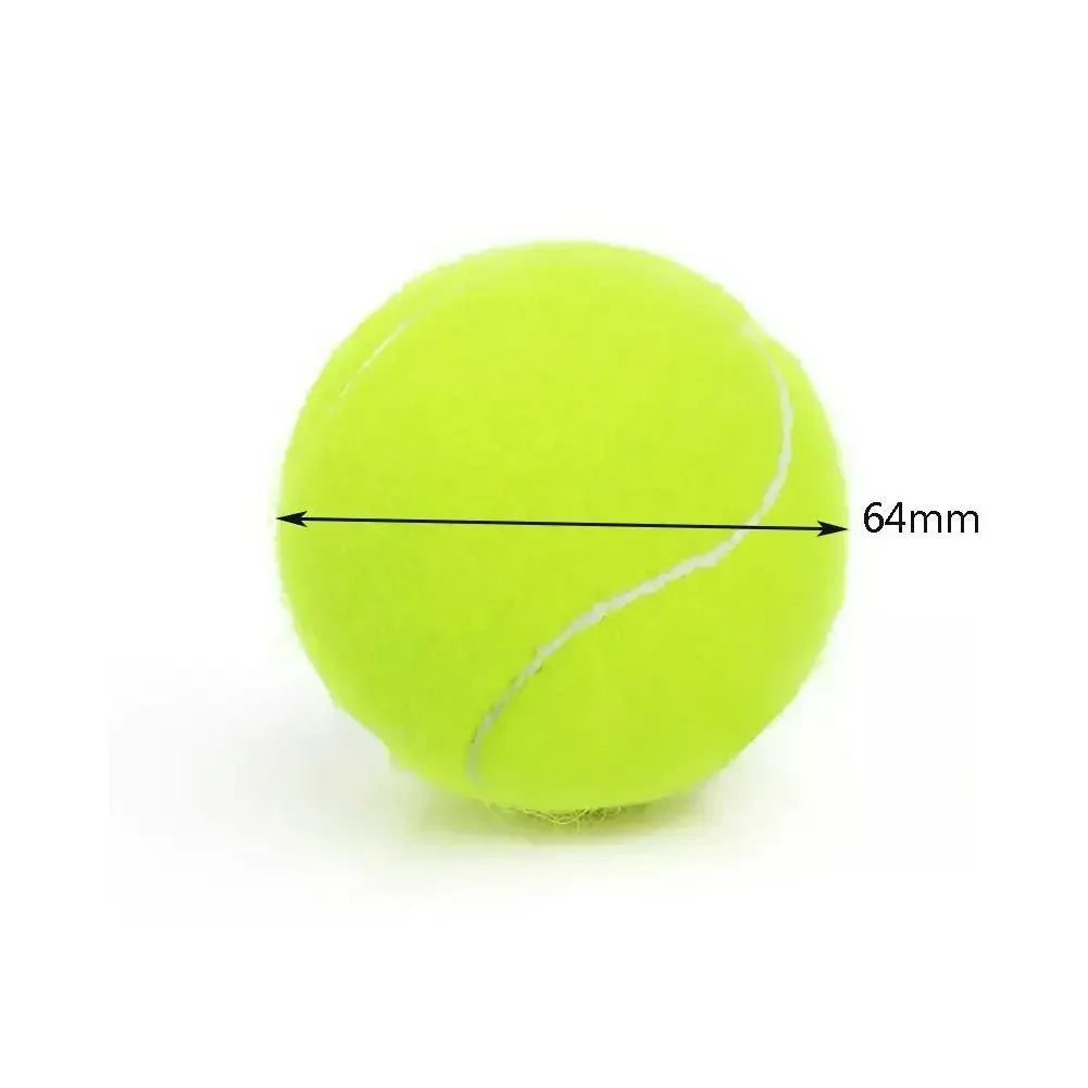 3PCS High Elasticity Tennis Professional Tennis Training Game Ball Outdoor Dogs Bite Chase and Chomp 63mm Tennis Ball Racquet
