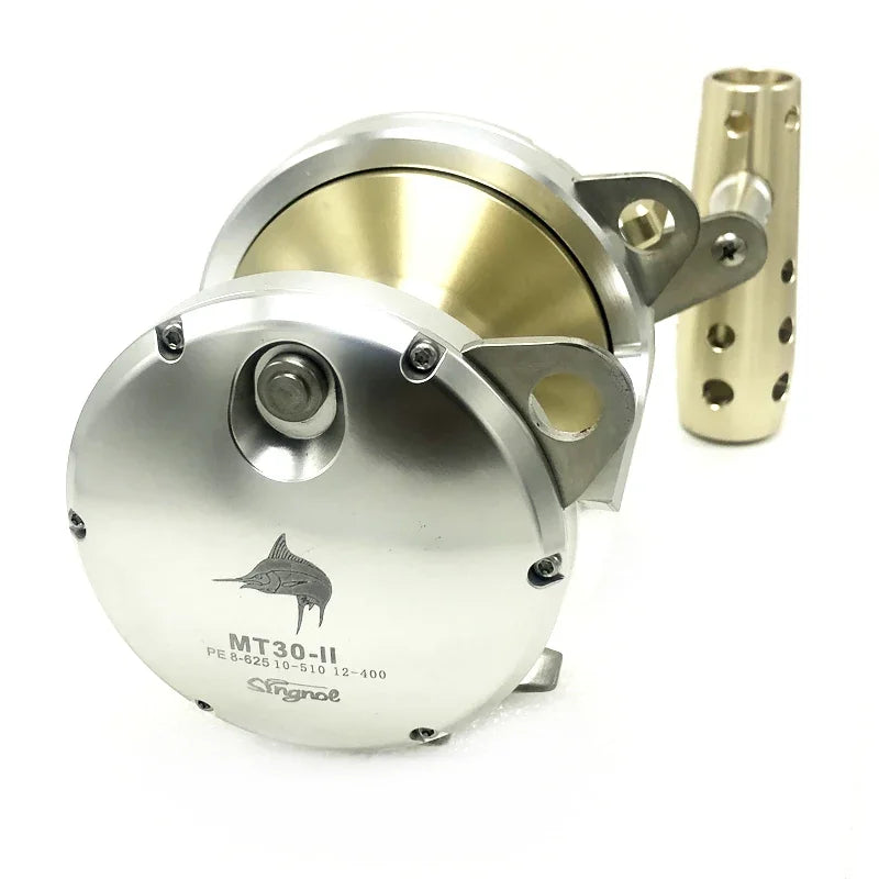 Metal Sea Fishing Reels, All for Goods, Low Speed Bait, Big Fish Equipment, Windlass, Max Drag 30 Kg , Saltwater Heavy Reel