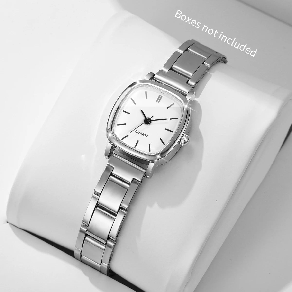 Women's Watch Fashion Leisure Versatile Simple Scale Dial Exquisite Trendy Quartz Watch (Box Not Included)