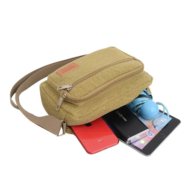 Tactical Military Canvas Bag Mens Bags Outdoor Vintage Small Bag Crossbody Sling Army Bags Hiking Sport Fashion Shoulder Bag