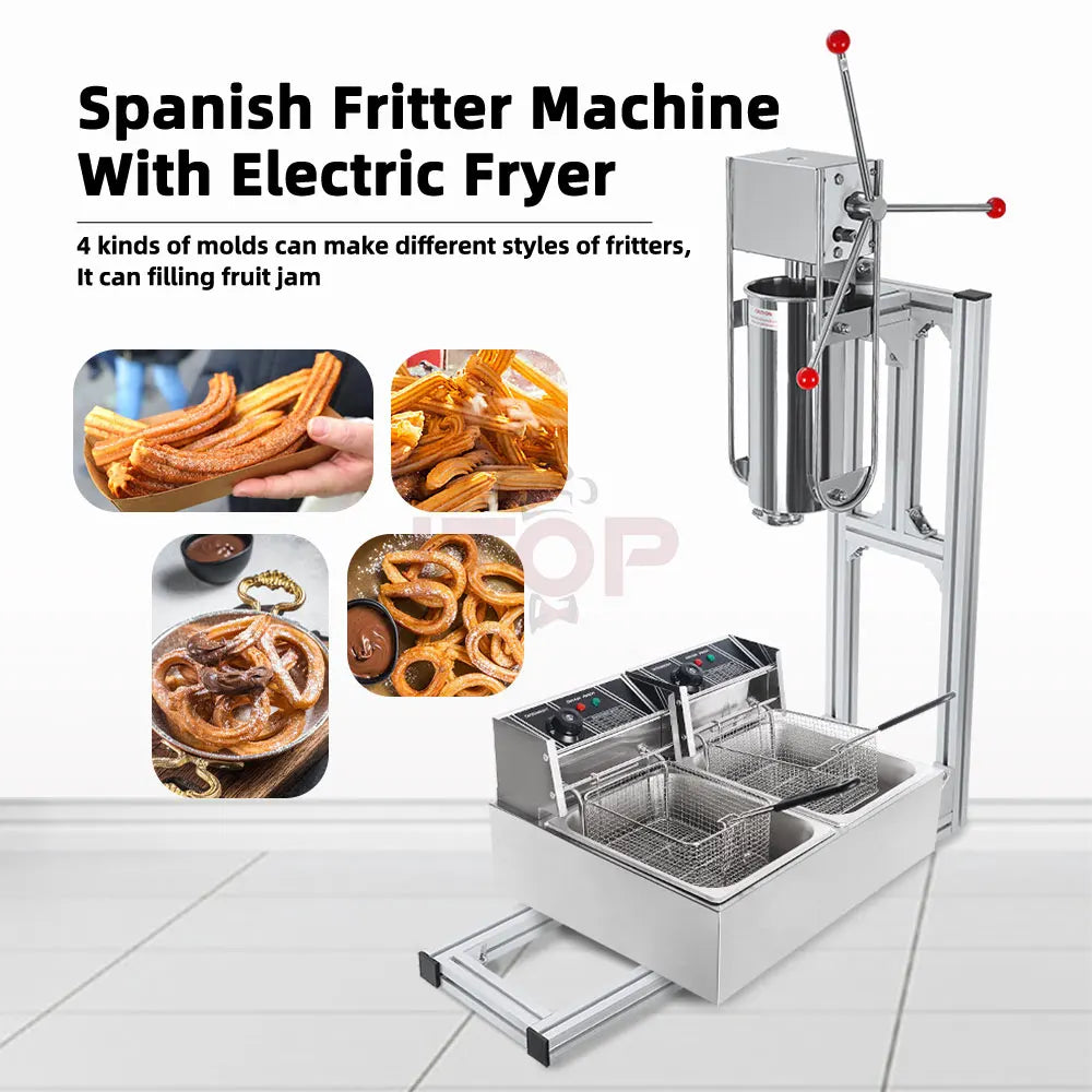 ITOP 5L Spanish Churros Maker HOUUROE Kinnerberry/Jizzy Fruit/Latin Fruit Machine Manual Churros Filler