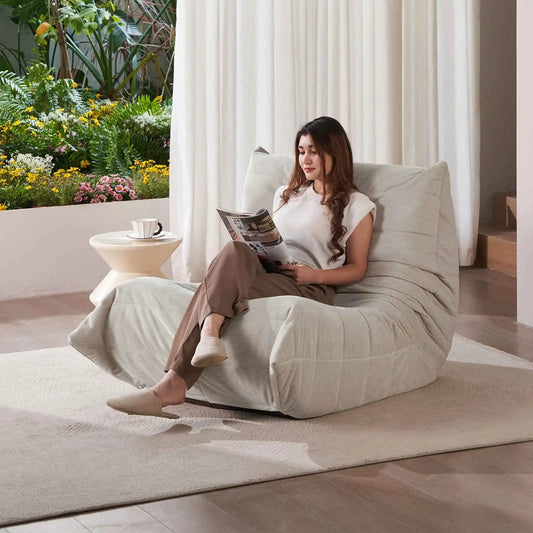 Adult Bean Bag Chair Memory Foam Togo Sofa Lazy Floor Sofa Ergonomically Designed Fireplace Chair for Living Room and Bedroom