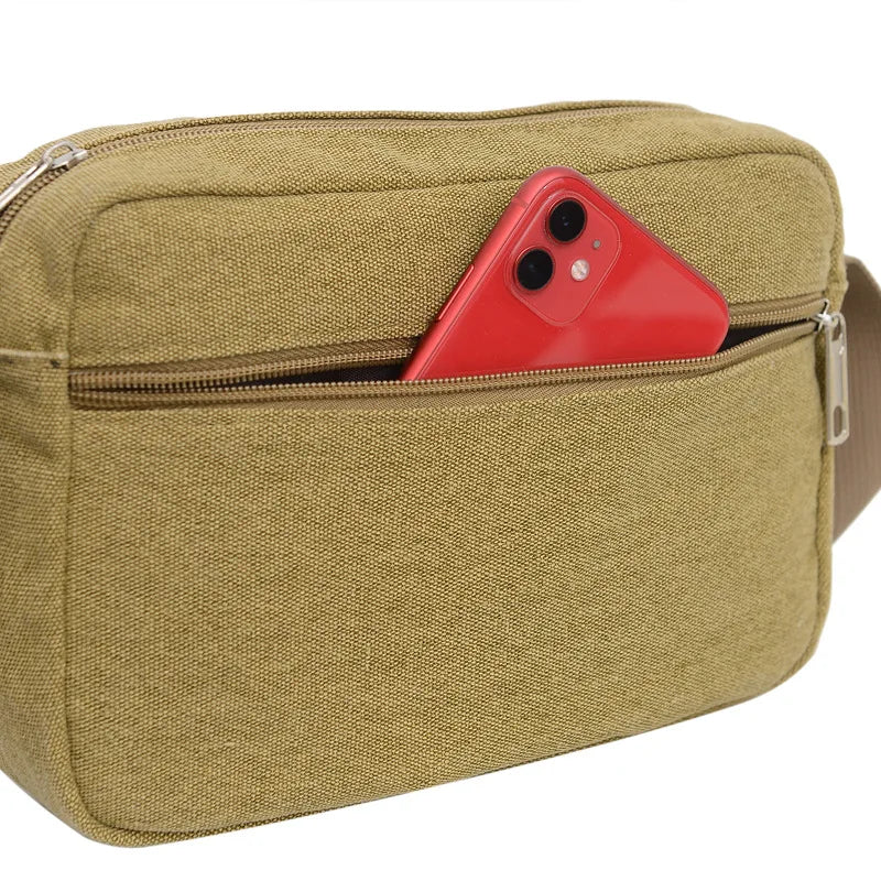 Tactical Military Canvas Bag Mens Bags Outdoor Vintage Small Bag Crossbody Sling Army Bags Hiking Sport Fashion Shoulder Bag