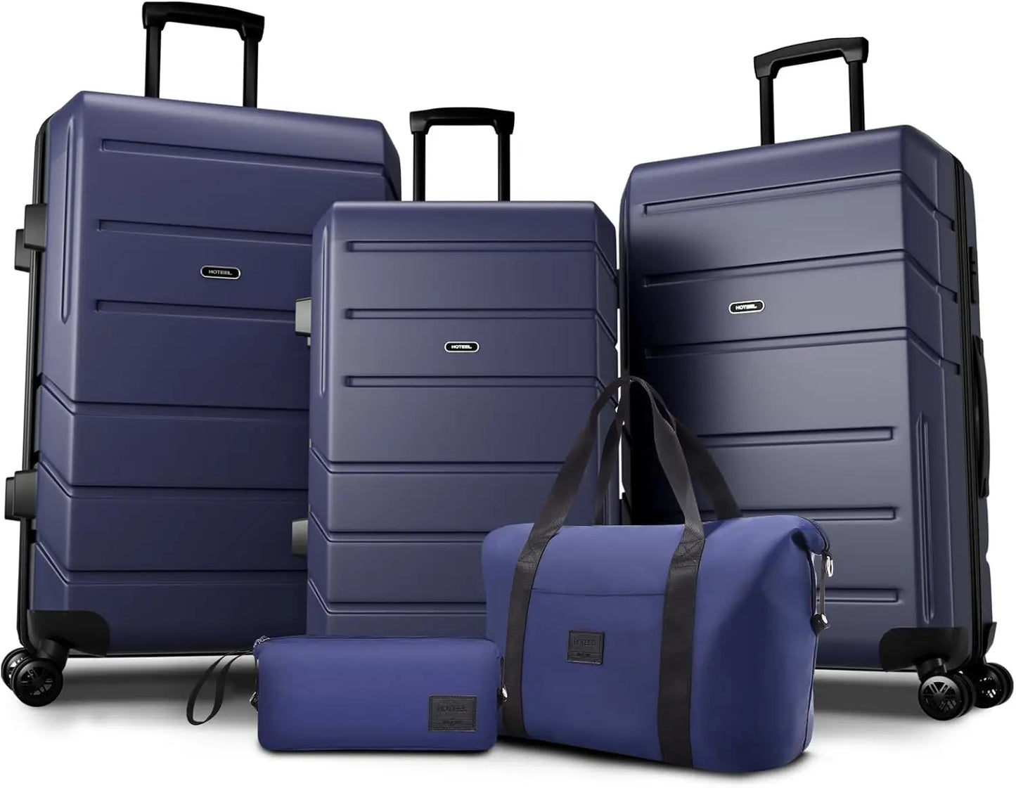 5pcs Luggage Set ABS+PC Hardshell Carry On Suitcase With Spinner Wheel TSA Lock Suit Case For Plane Travel Business Packing Box