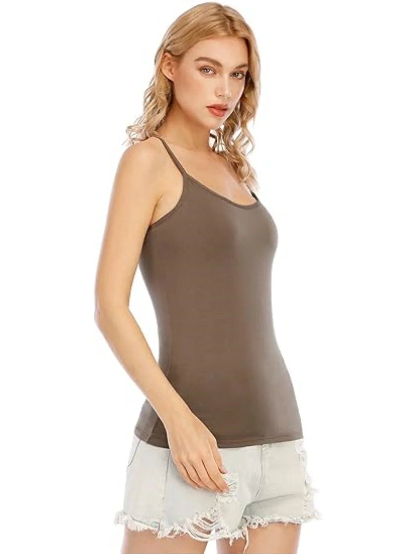 Camisole tops, casual crewneck summer sleeveless tops, women's clothing