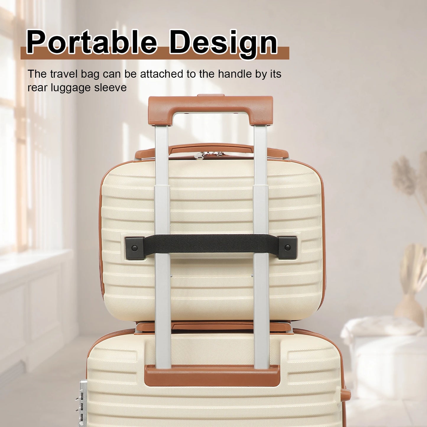 Joyway Luggage Set 6 Piece Suitcase Sets with Spinner Wheel,Hardside Expandable Travel Laggage with TSA Lock (18/20/24/28 White