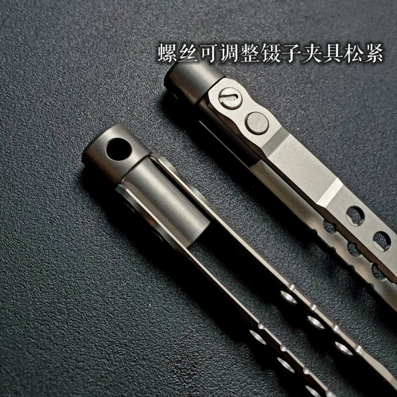 EDC Portable Titanium Alloy Tweezers Outdoor Survival Camping Travel Mini Tools EDC Equipment Outdoor Tool Camping Supplies