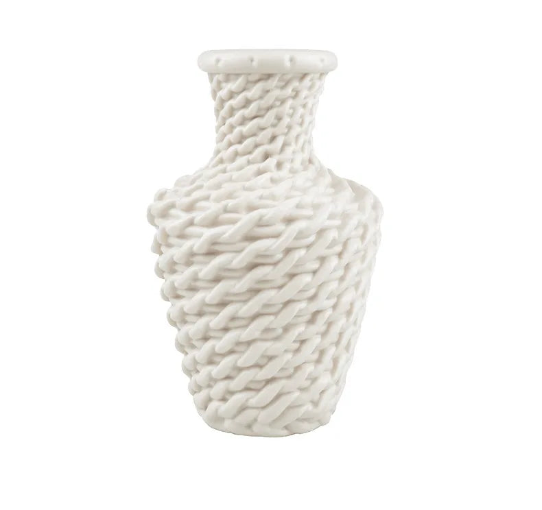 Plastic Flower Vases Home Decor Anti-ceramic Vases Unbreakable Imitation Arrangement European Wedding Modern Decorations Basket