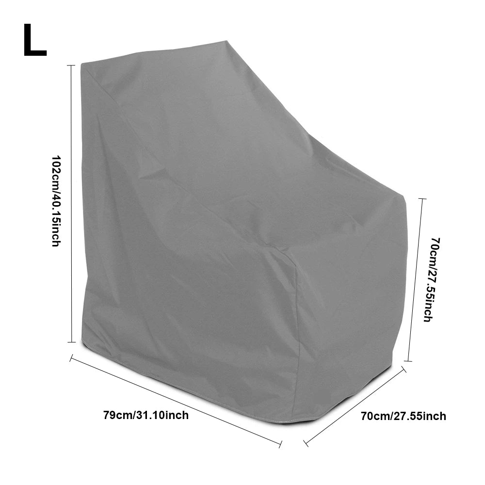 Stacked Chair Dust Cover Waterproof Dust-proof Patio Garden Furniture Protector Furniture Organizer for Outdoor Sofa Armchair