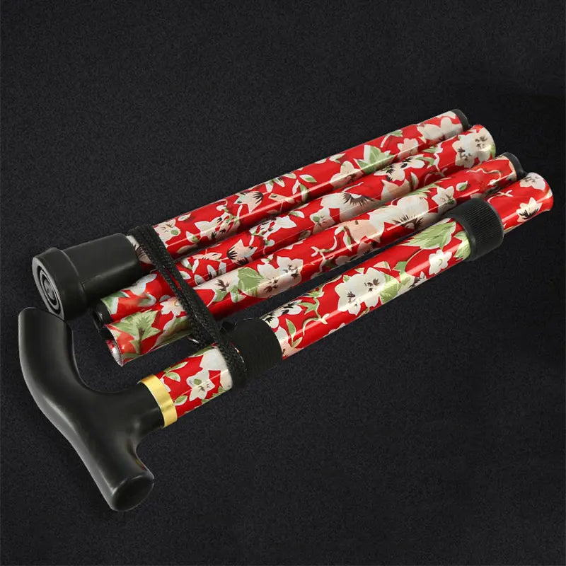 Telescopic Trekking Stick Walking Cane Trusty Hiking Poles Folding Stick Walking Stick for elder Crutches Rubber Tip Accessories