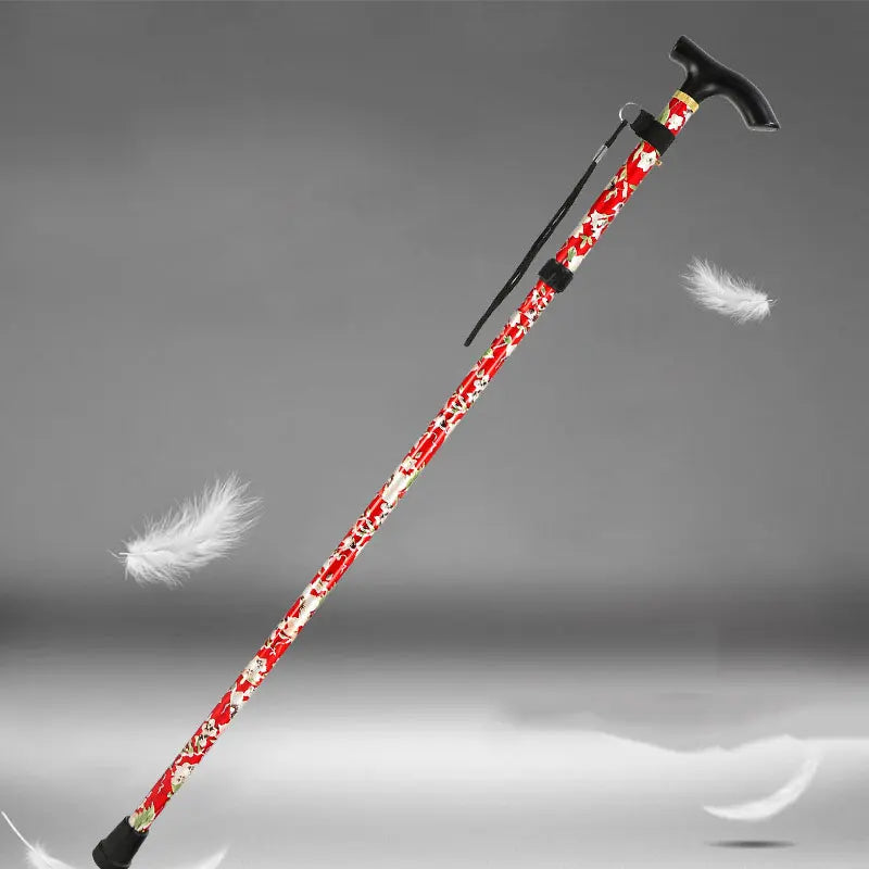 Telescopic Trekking Stick Walking Cane Trusty Hiking Poles Folding Stick Walking Stick for elder Crutches Rubber Tip Accessories