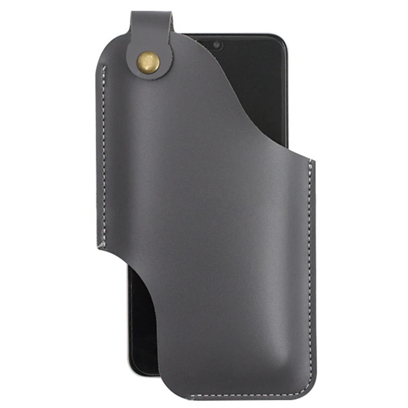 Men Phone Carrier Belt Hip Pouch Hanging Waist Bag Holster Wallet PU Leather Carrying Case Mini Travel Messager Pack