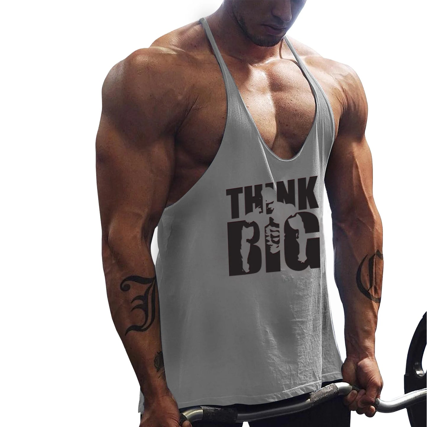 Summer brand Fitness Vest Top Men's Fitness 2021 Gym Apparel Fitness Men's Shirt Slim-fit vest 100% cotton vest Muscle top