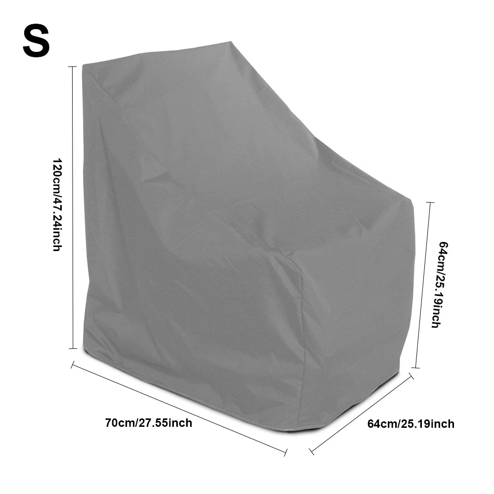 Stacked Chair Dust Cover Waterproof Dust-proof Patio Garden Furniture Protector Furniture Organizer for Outdoor Sofa Armchair