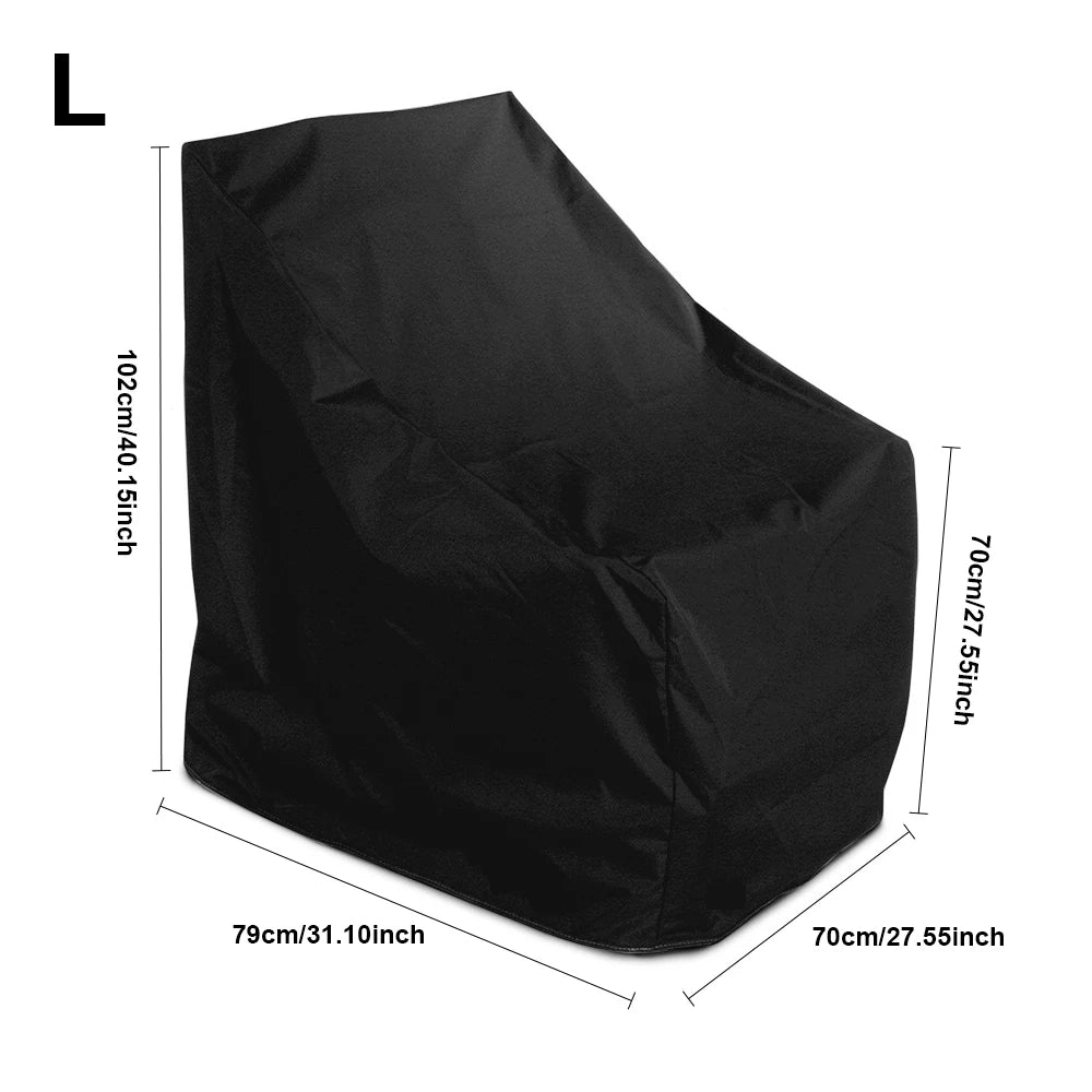 Stacked Chair Dust Cover Waterproof Dust-proof Patio Garden Furniture Protector Furniture Organizer for Outdoor Sofa Armchair