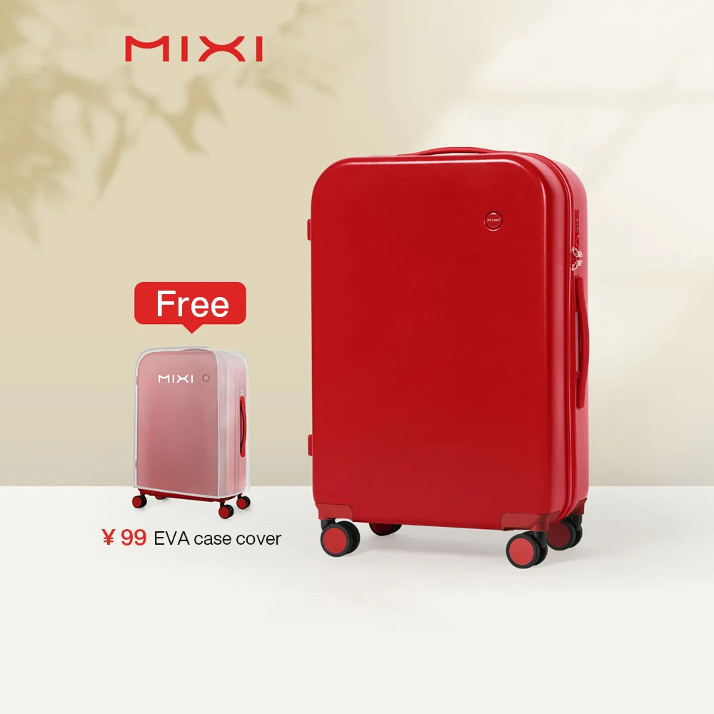Mixi Puristic Design Travel Luggage Rolling Wheel Hardside Women Suitcase Men Trolley Case 16 20 Carry On/Big 22 24 26 28 Inch