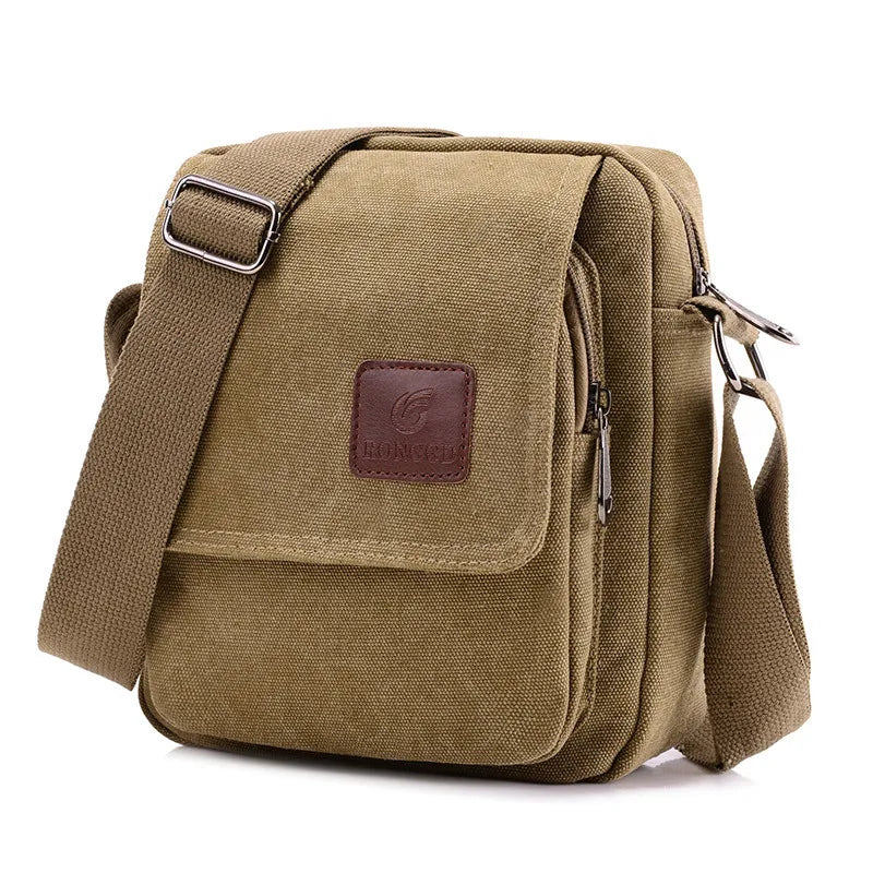 Tactical Military Canvas Bag Mens Bags Outdoor Vintage Small Bag Crossbody Sling Army Bags Hiking Sport Fashion Shoulder Bag