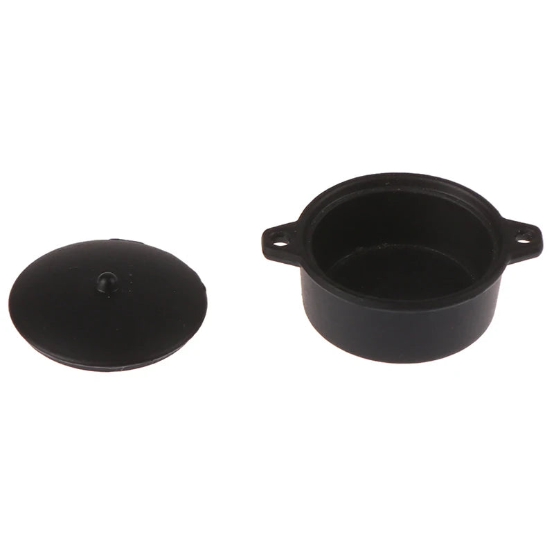 Mini Pot Boiler Pan With Lid Kettle Doll House Accessories Dollhouse Miniature Kitchen Utensil Cooking Ware Play Kitchen Toy
