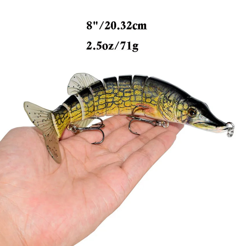 5inch/8inch Pike Fishing Lure Swimbait Life-like Fish Catfish Culter Fish Sea Bass Muskie Bait Hunting Outdoor Sports Product