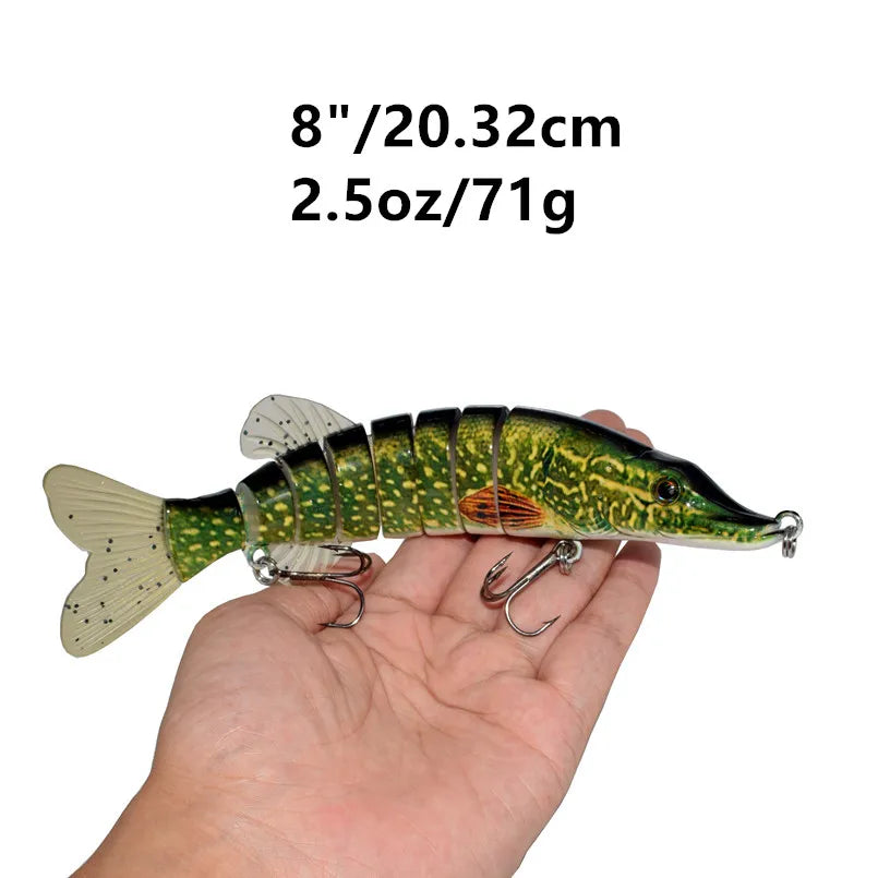 5inch/8inch Pike Fishing Lure Swimbait Life-like Fish Catfish Culter Fish Sea Bass Muskie Bait Hunting Outdoor Sports Product