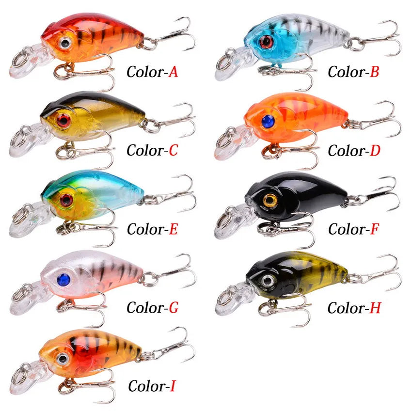 45mm 3.5g Crankbait Fishing Lure Artificial Hard CrankBait Bass Fishing wobbler Japan Topwater Minnow Fish Lures
