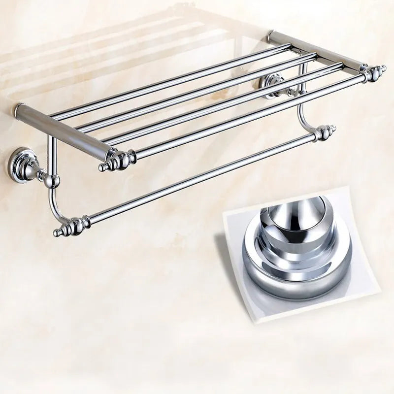 Bathroom Hardware Set Chrome Polished Bath Rack Paper Holder Toothbrush Holder Towel Bar Coat Hook Bathroom Accessories