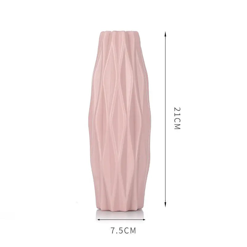 Plastic Flower Vases Home Decor Anti-ceramic Vases Unbreakable Imitation Arrangement European Wedding Modern Decorations Basket