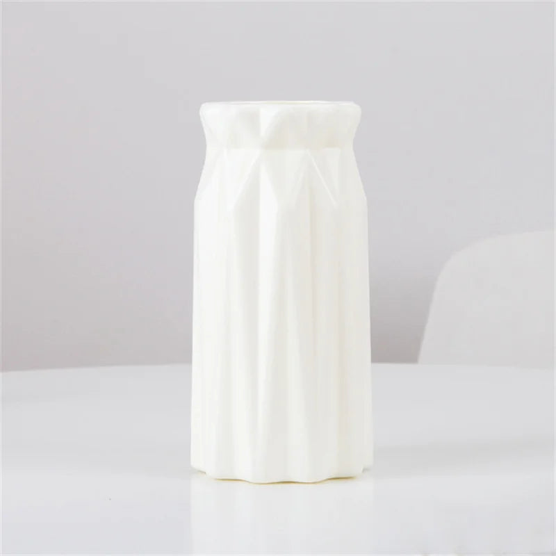 Plastic Flower Vases Home Decor Anti-ceramic Vases Unbreakable Imitation Arrangement European Wedding Modern Decorations Basket