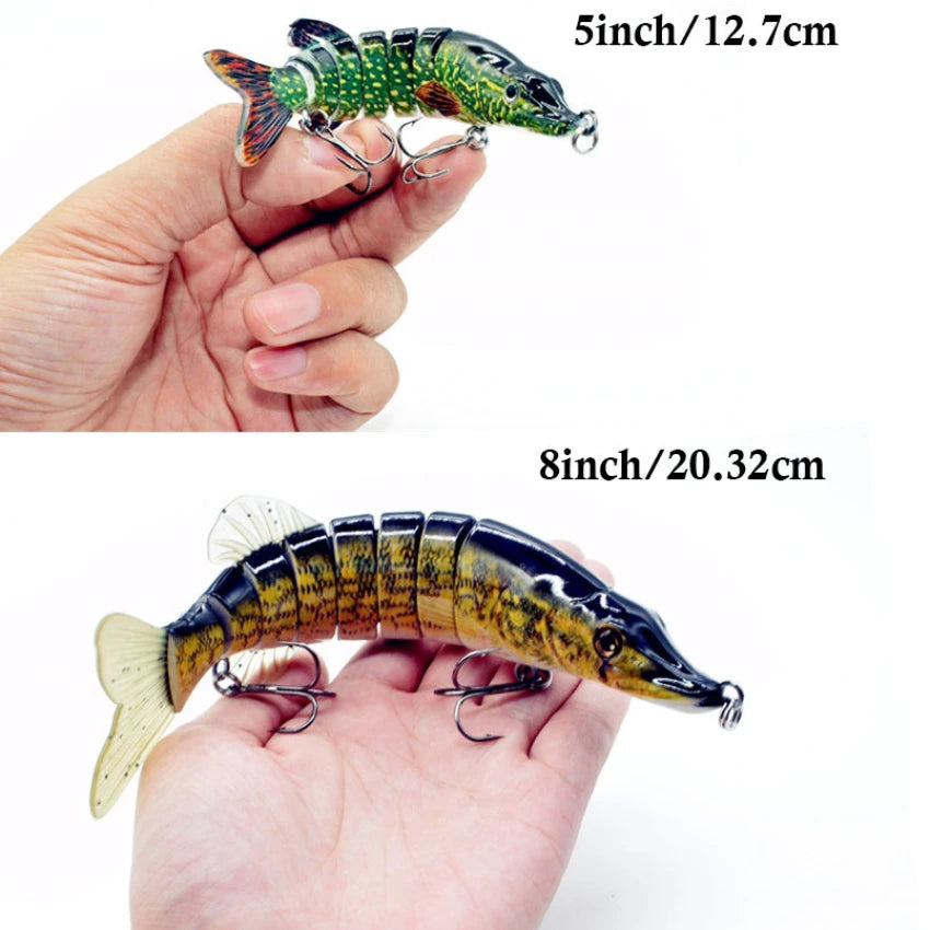 5inch/8inch Pike Fishing Lure Swimbait Life-like Fish Catfish Culter Fish Sea Bass Muskie Bait Hunting Outdoor Sports Product