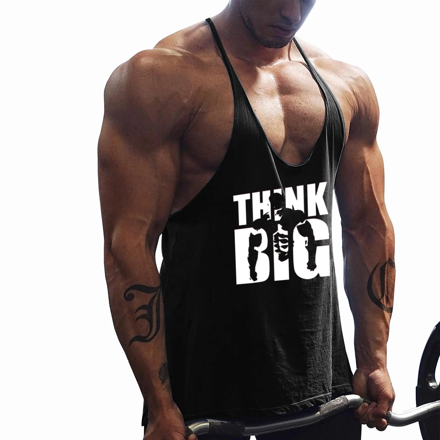 Summer brand Fitness Vest Top Men's Fitness 2021 Gym Apparel Fitness Men's Shirt Slim-fit vest 100% cotton vest Muscle top