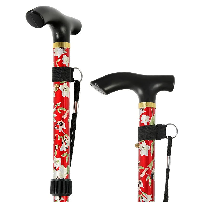Telescopic Trekking Stick Walking Cane Trusty Hiking Poles Folding Stick Walking Stick for elder Crutches Rubber Tip Accessories