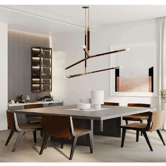 Light luxury retro bedroom living room model room hotel big fashion simple personality creative dining table chandelier