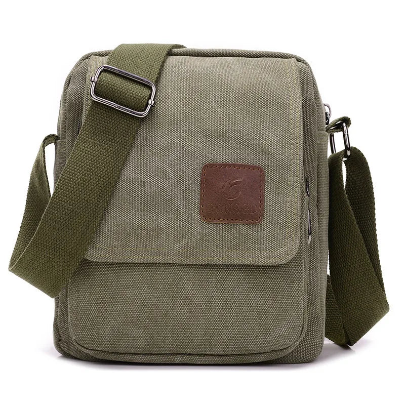Tactical Military Canvas Bag Mens Bags Outdoor Vintage Small Bag Crossbody Sling Army Bags Hiking Sport Fashion Shoulder Bag