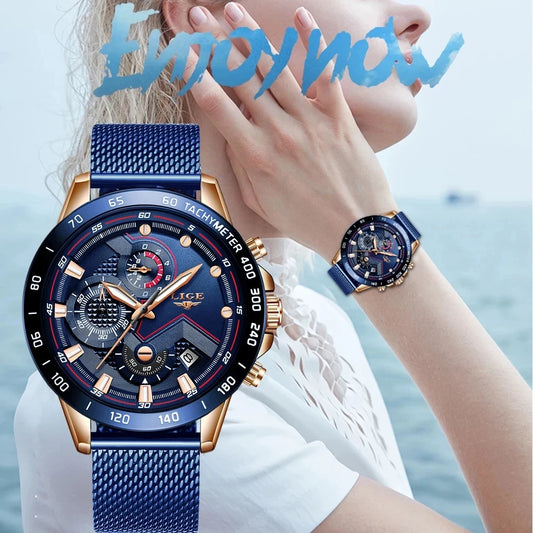 LIGE Luxury Fashion Women‘s Watches Waterproof Casual Quartz Ladies Watch for Women Dress Ladies Wristwatches Relogios Feminino