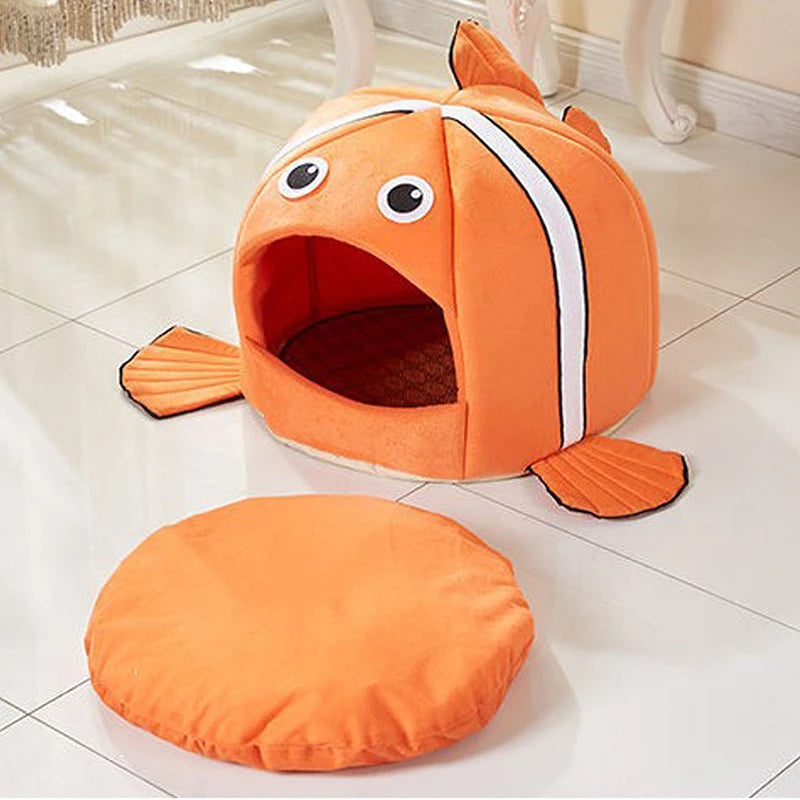 Cats Sleeping Bed  Pet Products Cave Hammock For Basket Nest Small Dogs Accessories Townhouses Lovely Fish Kitten Winter Tent