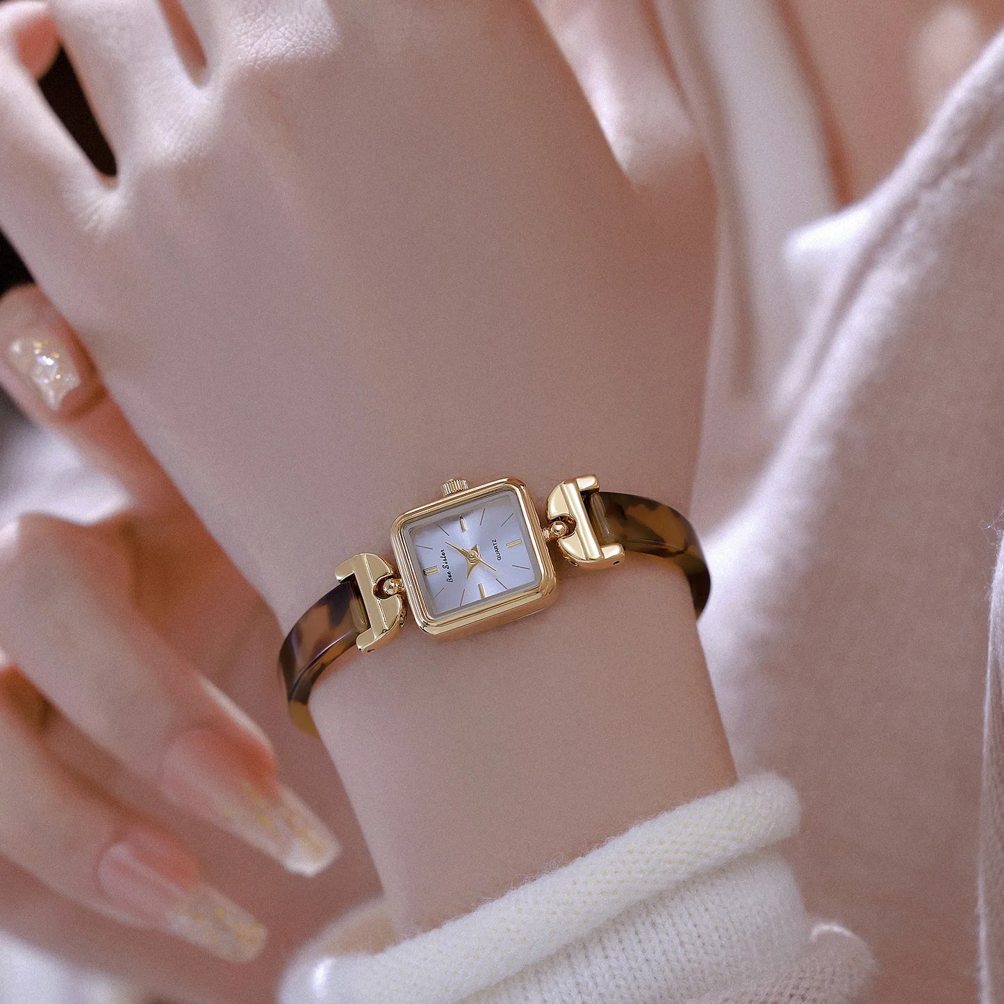 Luxury Women Watch Waterproof Fashion Advanced Temperament Tortoiseshell Amber Vintage Bracelet Quartz Watches For Woman