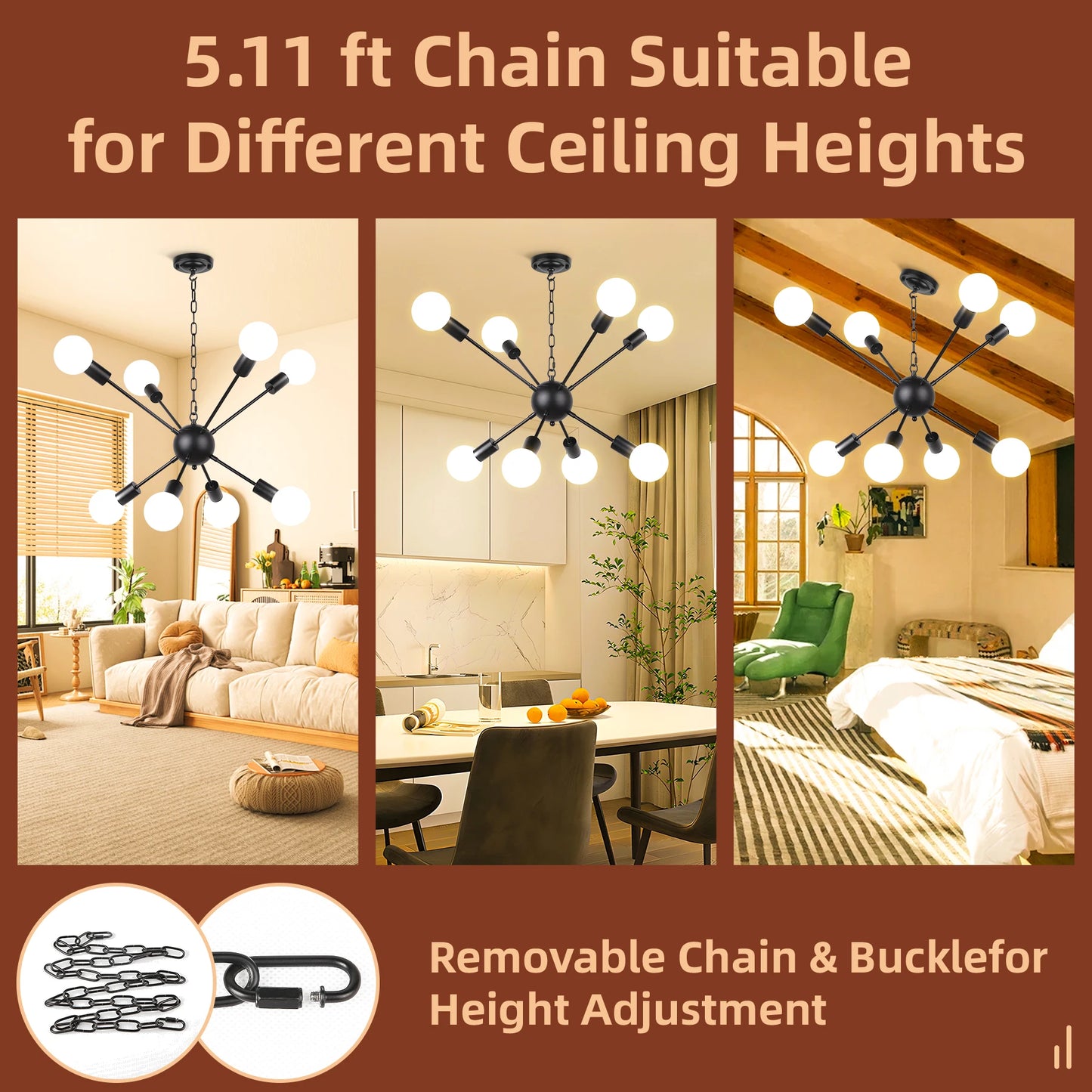 Chandelier LED Ceiling Hanging Lighting Long Position Platfond Lamp Kitchen Dinng Living House Room Pendant Light Home Decor E27