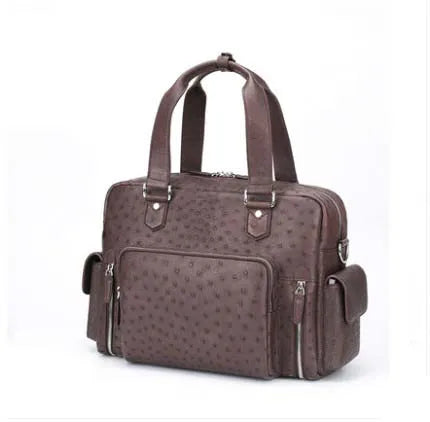 mafeimengge new arrival Ostrich leather bag  male  business  leisure  men handbag business trip male Travel
