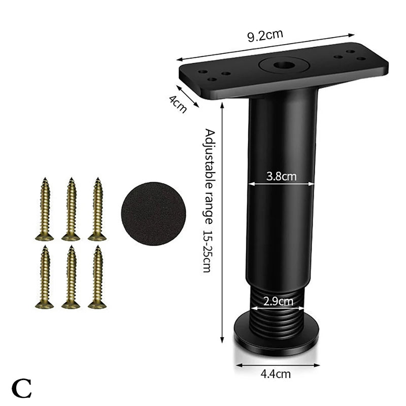 Telescopic Adjustable Bed Beam Support Foot Reinforced Plastic Furniture Leg Sofa Leg Bed Bottom Load Bearing Bracket